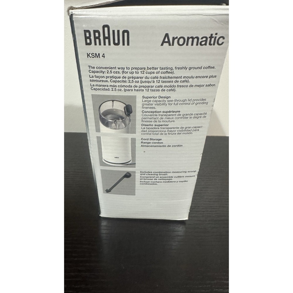 Braun Aromatic Coffee Grinder Gourmet Edition KSM-4 2.5 oz Box & Instructions - Picture 11 of 14